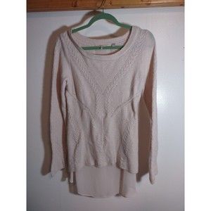 Knitted & Knotted Women's M Nude Sweater Textured Anthropologie Wool Alpaca